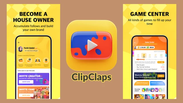 تطبيق الربح من مشاهدة الفيديوهات ClipClaps